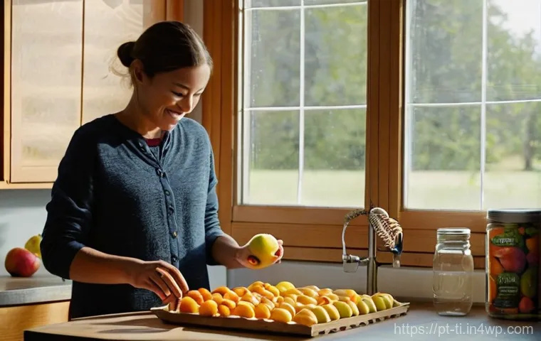 건조 식품을 활용한 간편 조리법 - **Efficient & Healthy Kitchen Prep**
    A dynamic lifestyle photograph set in a contemporary, well-...