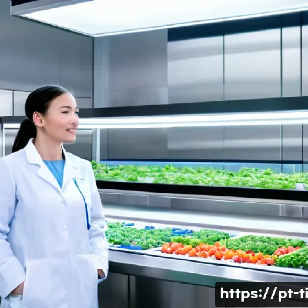 건조 식품 산업의 미래와 혁신 기술 - A modern food processing laboratory showcasing advanced ultrasonic dehydration equipment in operatio...