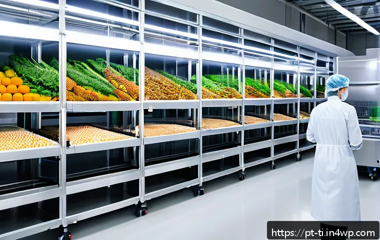 건조 식품 제조에 대한 소비자의 기대와 요구 - A high-tech food production facility showcasing advanced freeze-drying machines and automated roboti...