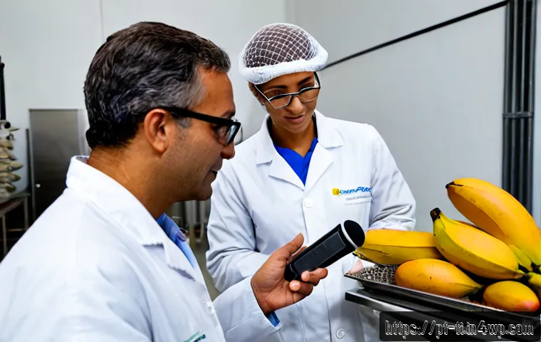 건조 식품 제조에 대한 전문가 인터뷰 - Photorealistic expert interview inside a modern Brazilian dried-food production facility, a middle-a...